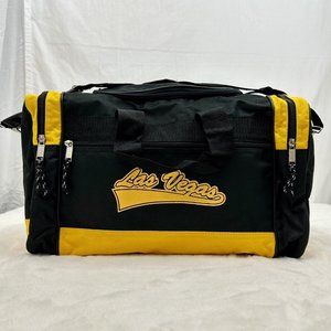 Las Vegas Branded Multi Pocket Gym/Tote Bag Black Yellow New